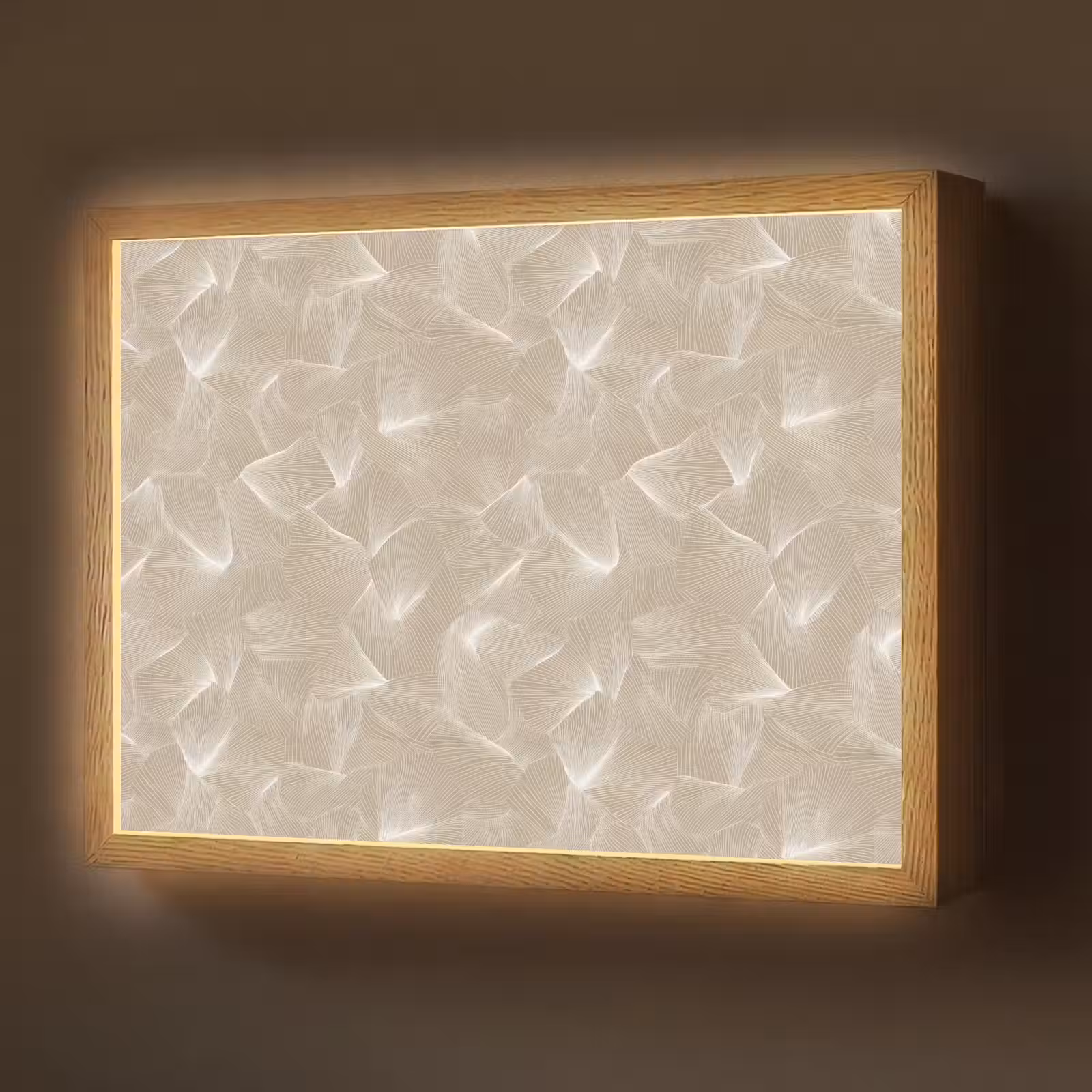 Lightbox - Wandlamp - Organisch - Textuur - Beige — 1