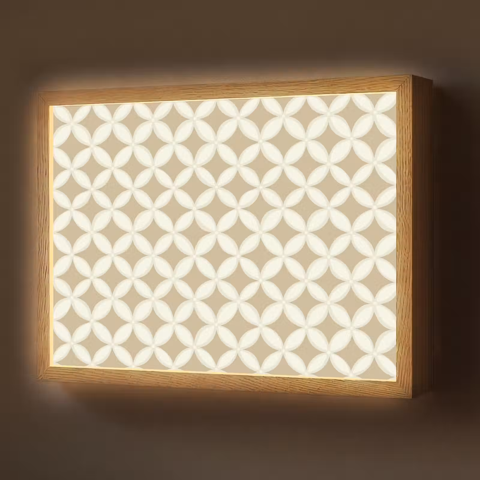 Lightbox - Wandlamp - Symmetrisch - Motief - Beige — 1