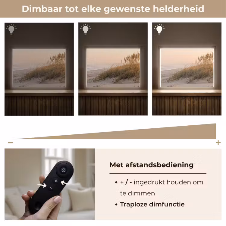 Lightbox - Wandlamp - Duinlandschap - Zonsondergang - Strand — 9