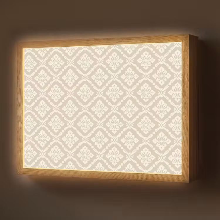 Lightbox - Wandlamp - Floraal - Ornament - Beige — 1