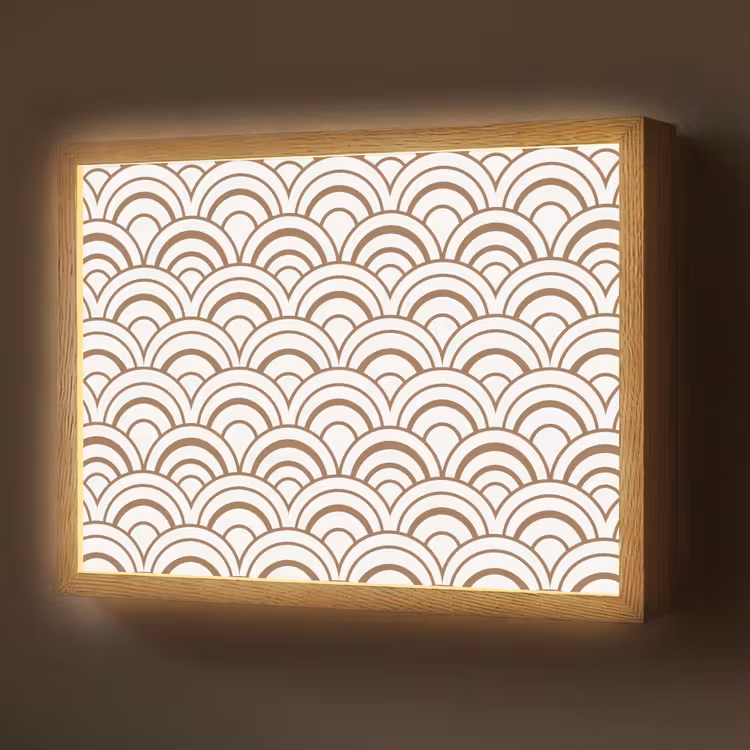 Lightbox - Wandlamp - Klassiek - Motief - Terracotta — 1