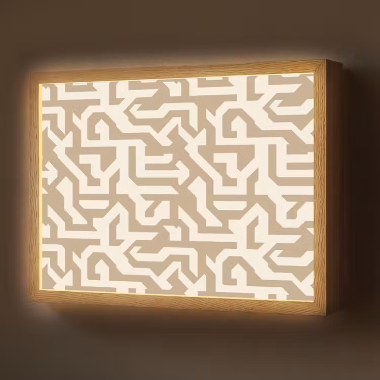 Lightbox - Wandlamp - Modern - Abstract - Beige — 1