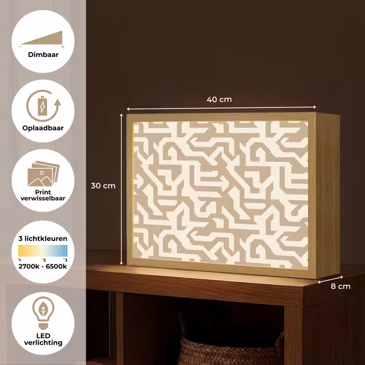 Lightbox - Wandlamp - Modern - Abstract - Beige — 10