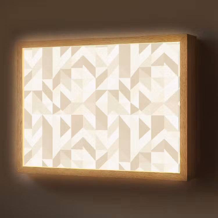 Lightbox - Wandlamp - Modern - Abstract - Beige — 1