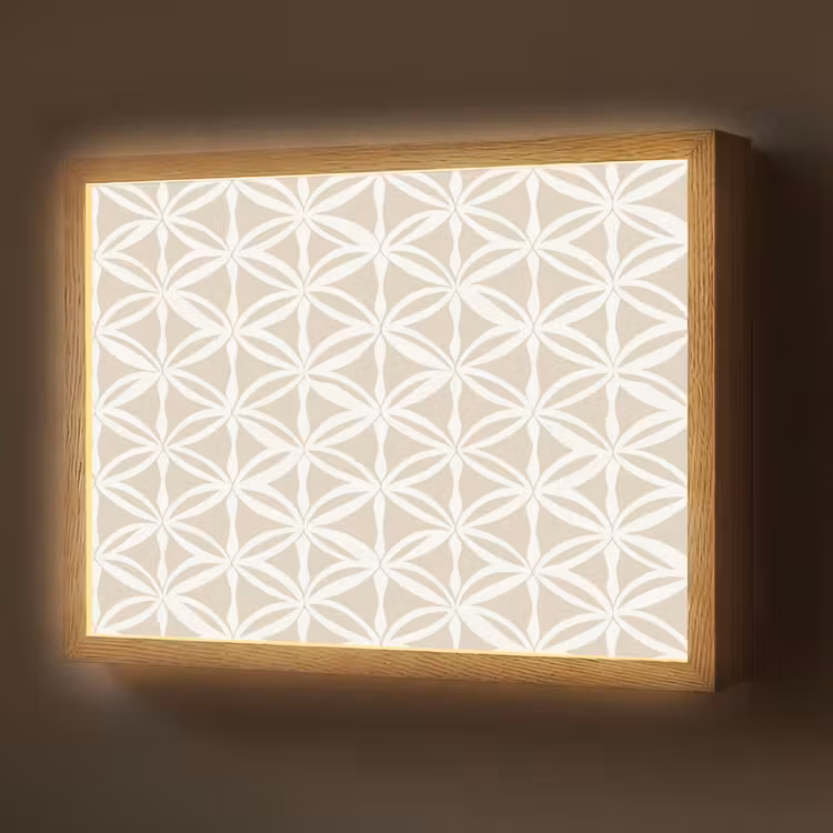 Lightbox - Wandlamp - Motief - Modern - Beige — 1
