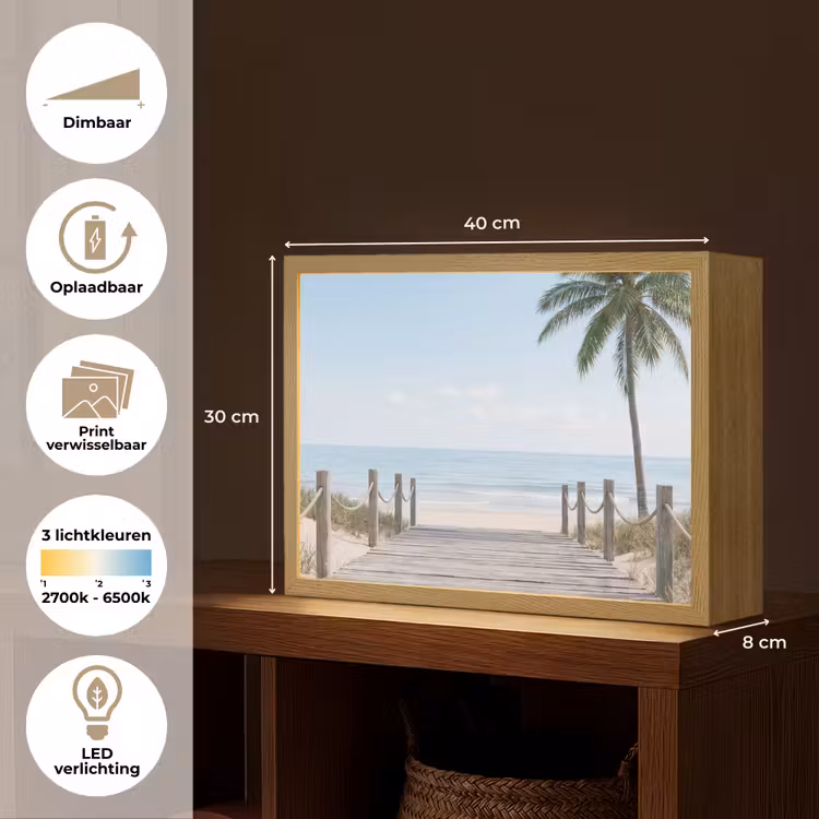 Lightbox - Wandlamp - Palmbomen - Pad - Horizon — 10
