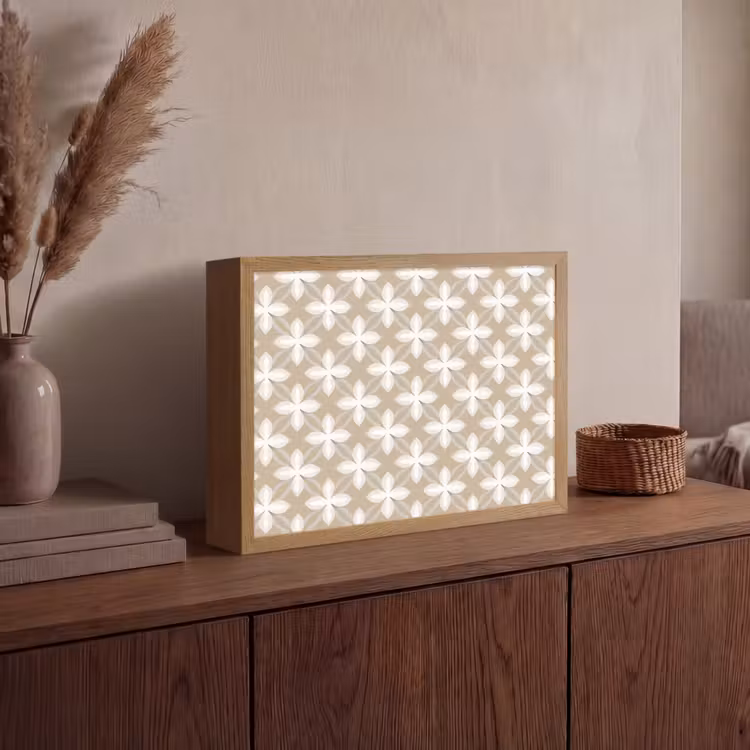 Lightbox - Wandlamp - Patroon - Symmetrisch - Beige — 4