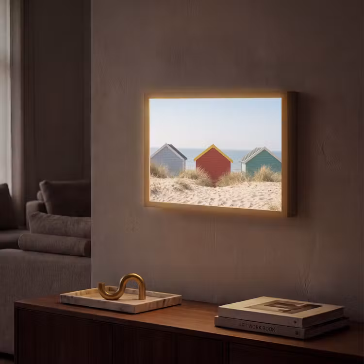 Lightbox - Wandlamp - Strand - Huisjes - Kleurrijk - Duinen — 2