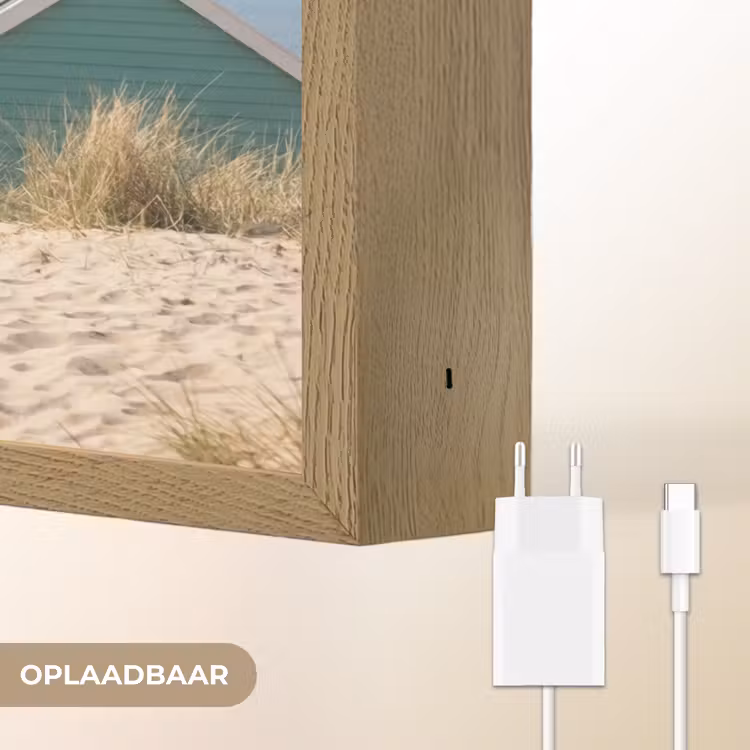 Lightbox - Wandlamp - Strand - Huisjes - Kleurrijk - Duinen — 7