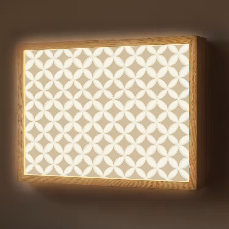 Lightbox - Wandlamp - Symmetrisch - Motief - Beige — 1