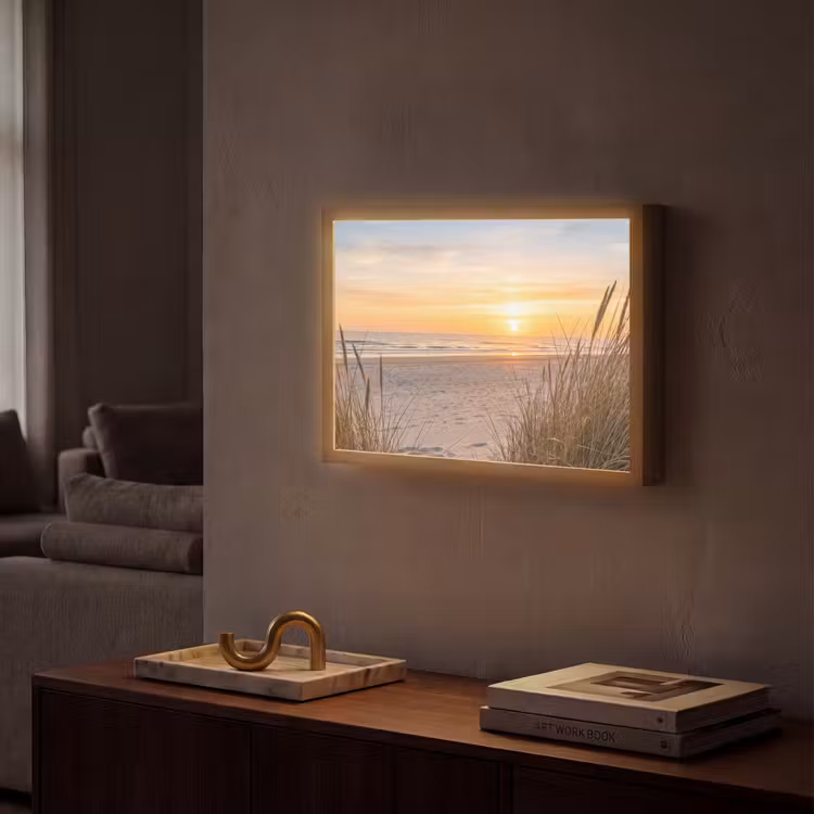 Lightbox - Wandlamp - Zonsondergang - Duinen - Zee — 2