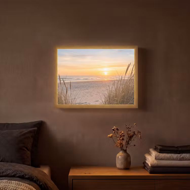 Lightbox - Wandlamp - Zonsondergang - Duinen - Zee — 3