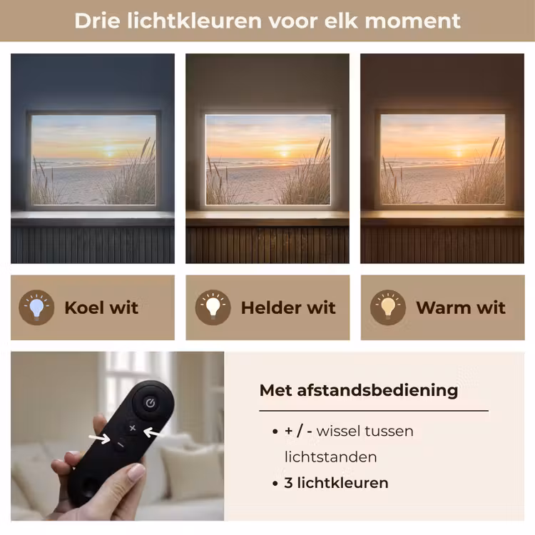 Lightbox - Wandlamp - Zonsondergang - Duinen - Zee — 8
