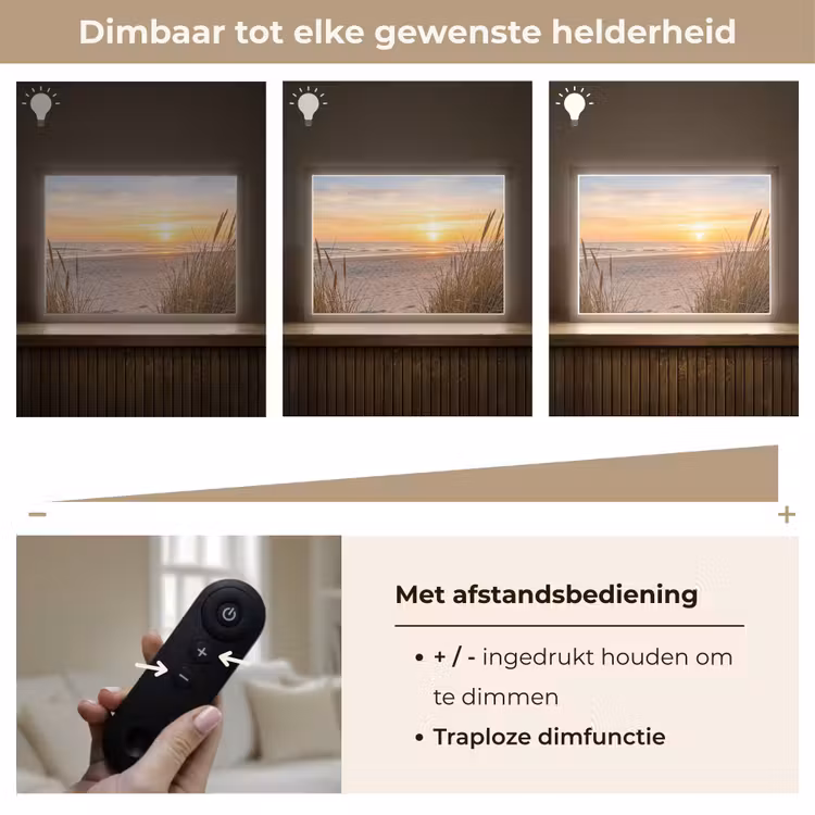 Lightbox - Wandlamp - Zonsondergang - Duinen - Zee — 9