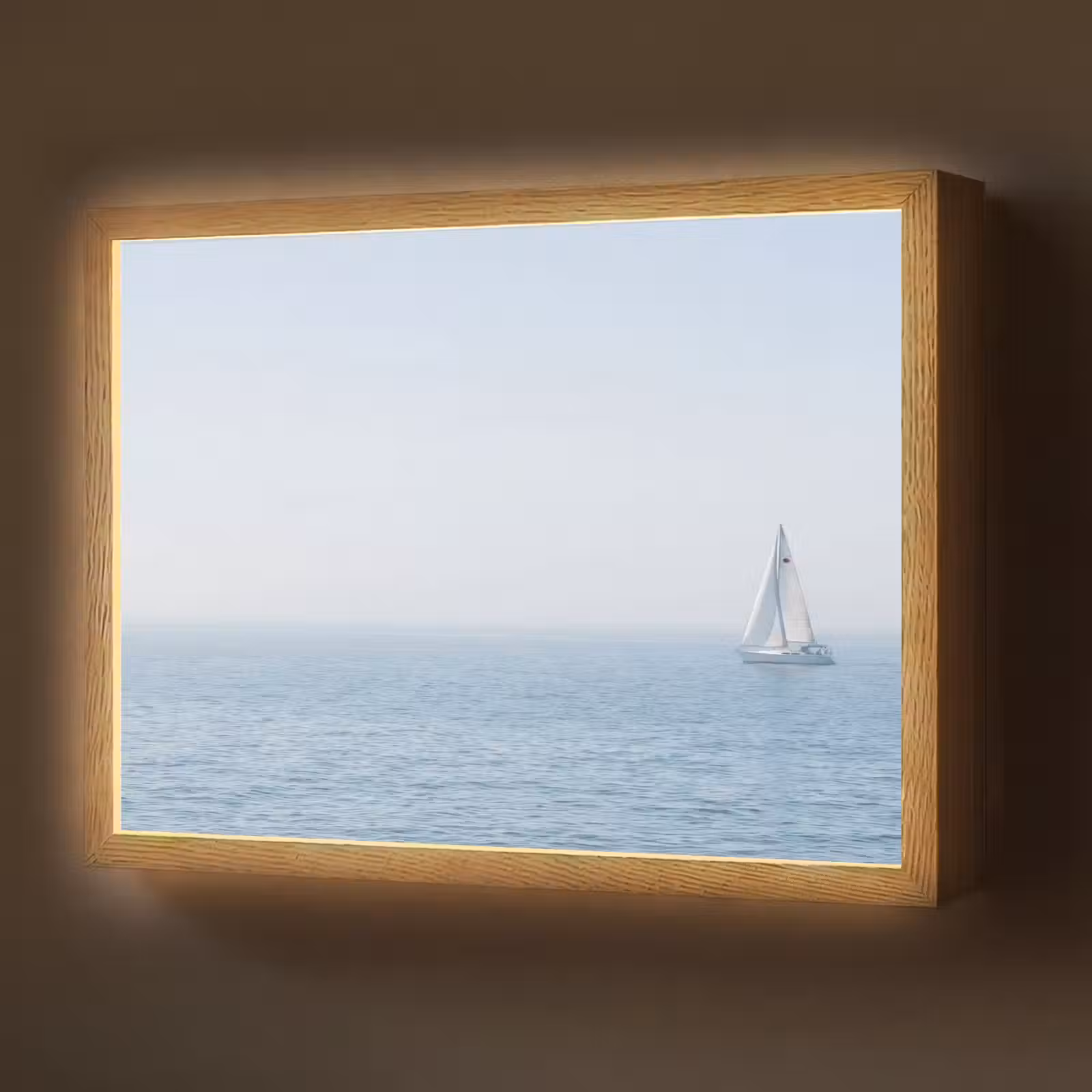 Lightbox - Wandlamp - Horizon - Zeilboot - Zee — 1