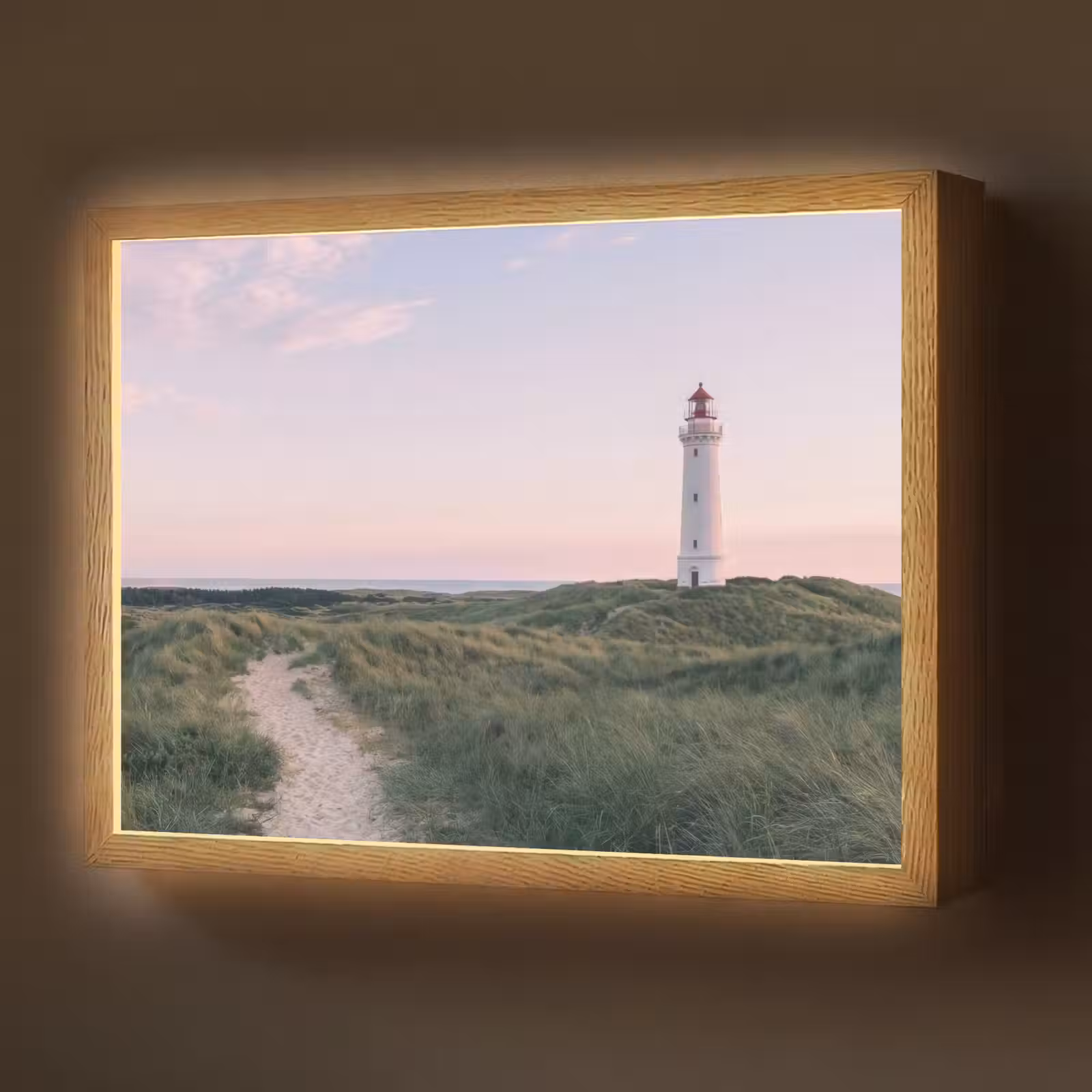 Lightbox - Wandlamp - Vuurtoren - Duinlandschap - Zee — 1