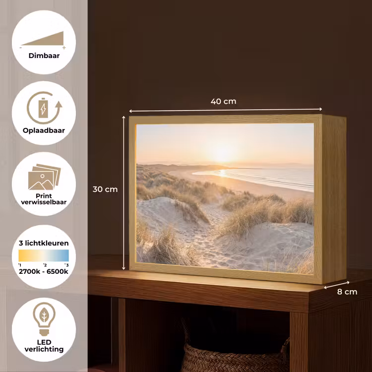 Lightbox - Wandlamp - Duinen - Strand - Zee — 10
