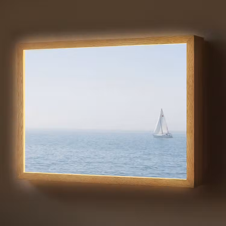 Lightbox - Wandlamp - Horizon - Zeilboot - Zee — 1