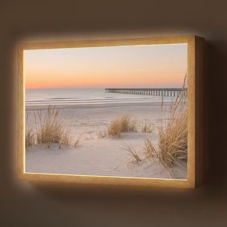 Lightbox - Wandlamp - Pier - Zonsondergang - Strand — 1