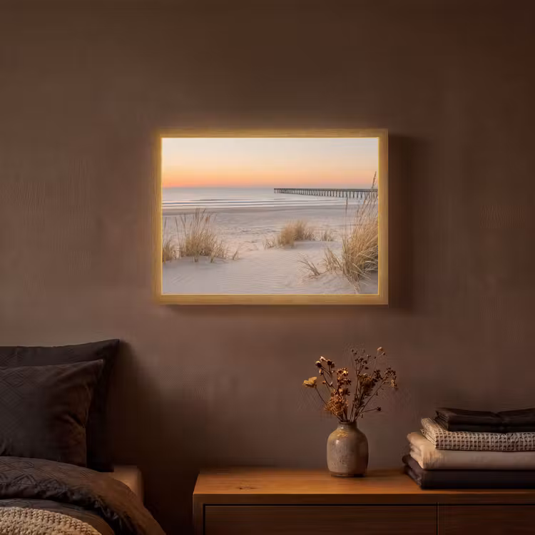 Lightbox - Wandlamp - Pier - Zonsondergang - Strand — 3