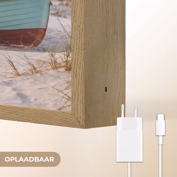 Lightbox - Wandlamp - Rustiek - Roeiboot - Zandstrand — 7