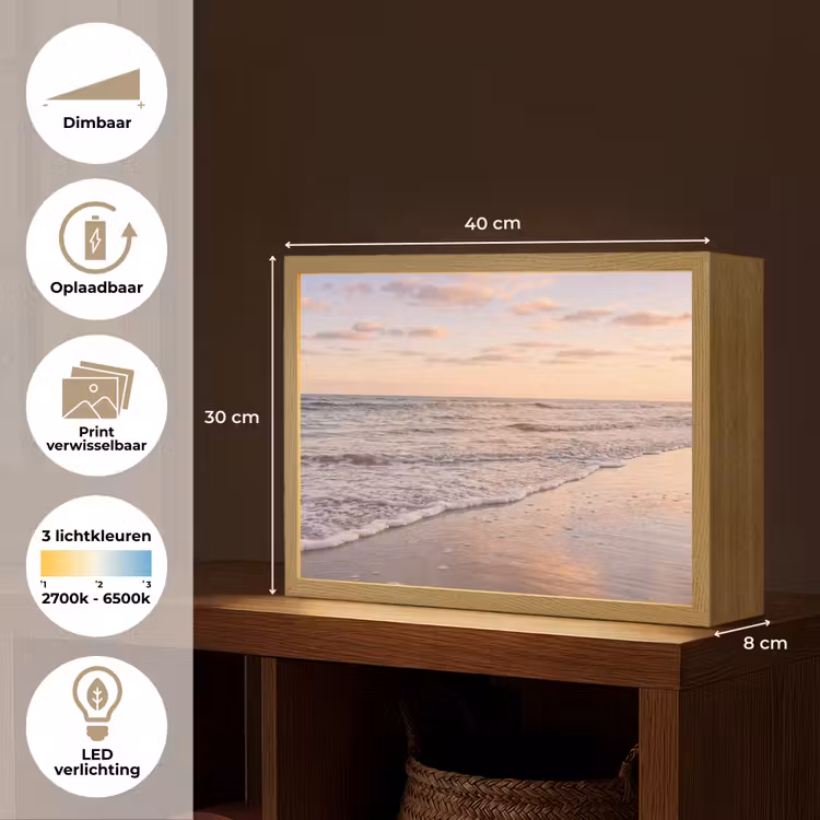 Lightbox - Wandlamp - Strand - Branding - Wolken — 10