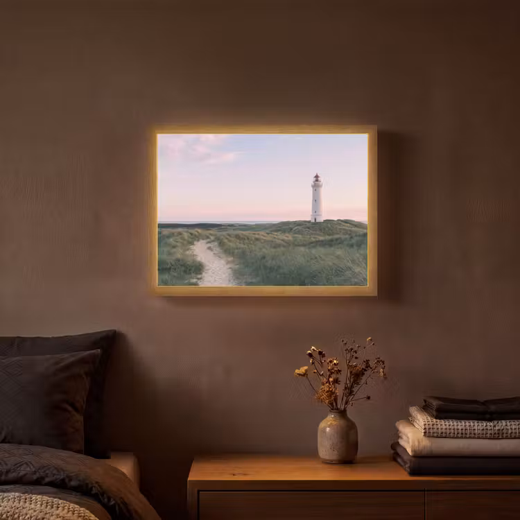 Lightbox - Wandlamp - Vuurtoren - Duinlandschap - Zee — 3