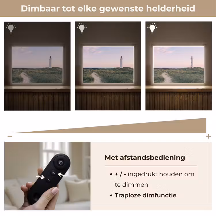 Lightbox - Wandlamp - Vuurtoren - Duinlandschap - Zee — 9