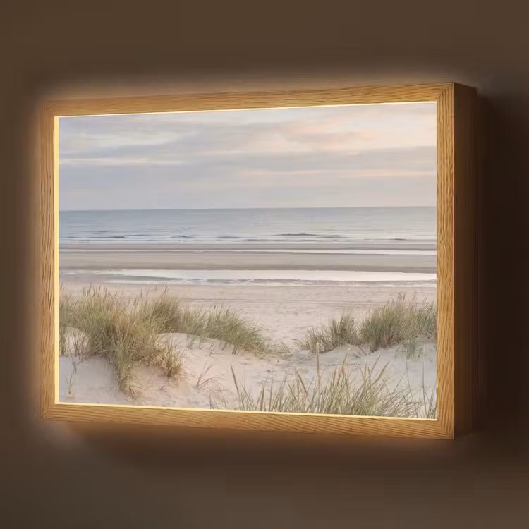 Lightbox - Wandlamp - Zandstrand - Bewolkt - Duinen — 1