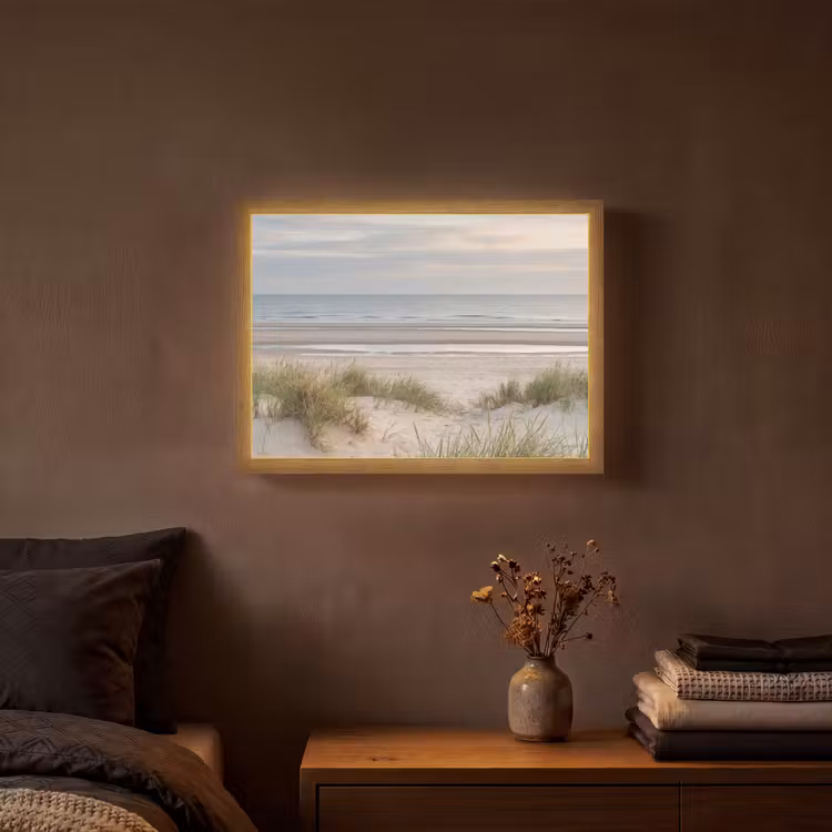 Lightbox - Wandlamp - Zandstrand - Bewolkt - Duinen — 3