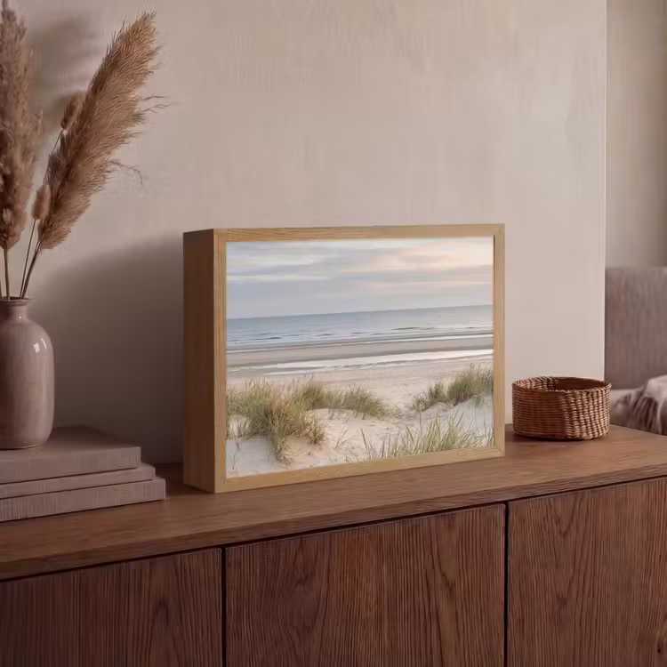Lightbox - Wandlamp - Zandstrand - Bewolkt - Duinen — 4