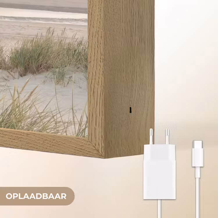 Lightbox - Wandlamp - Zandstrand - Bewolkt - Duinen — 7