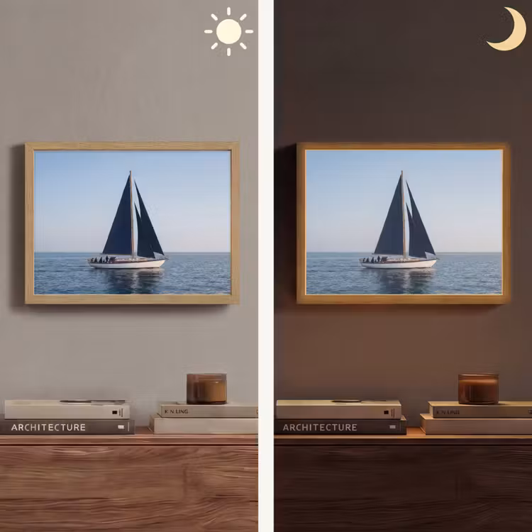 Lightbox - Wandlamp - Zeilboot - Zee - Blauw — 6
