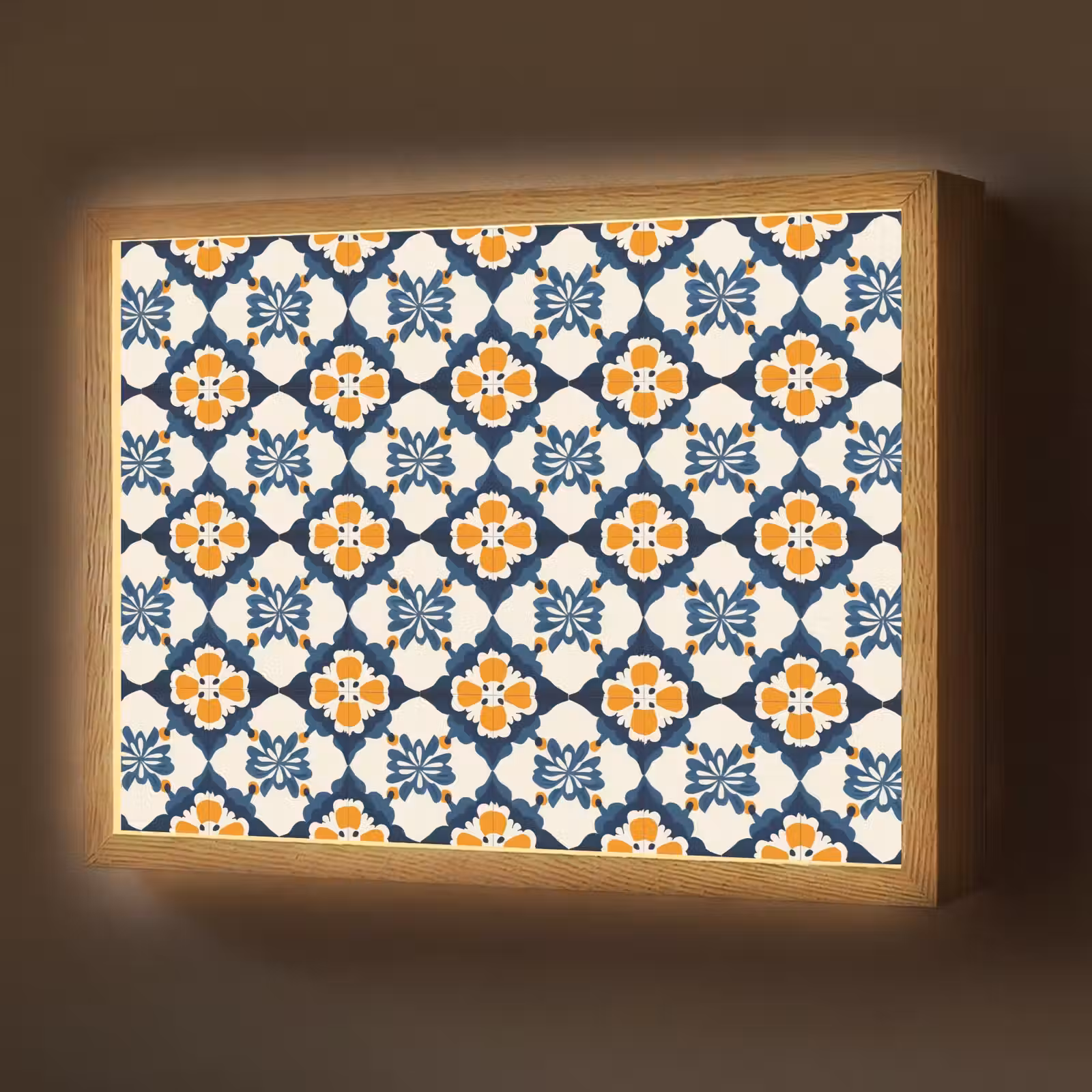 Lightbox - Wandlamp - Klassiek - Geometrisch - Blauw — 1