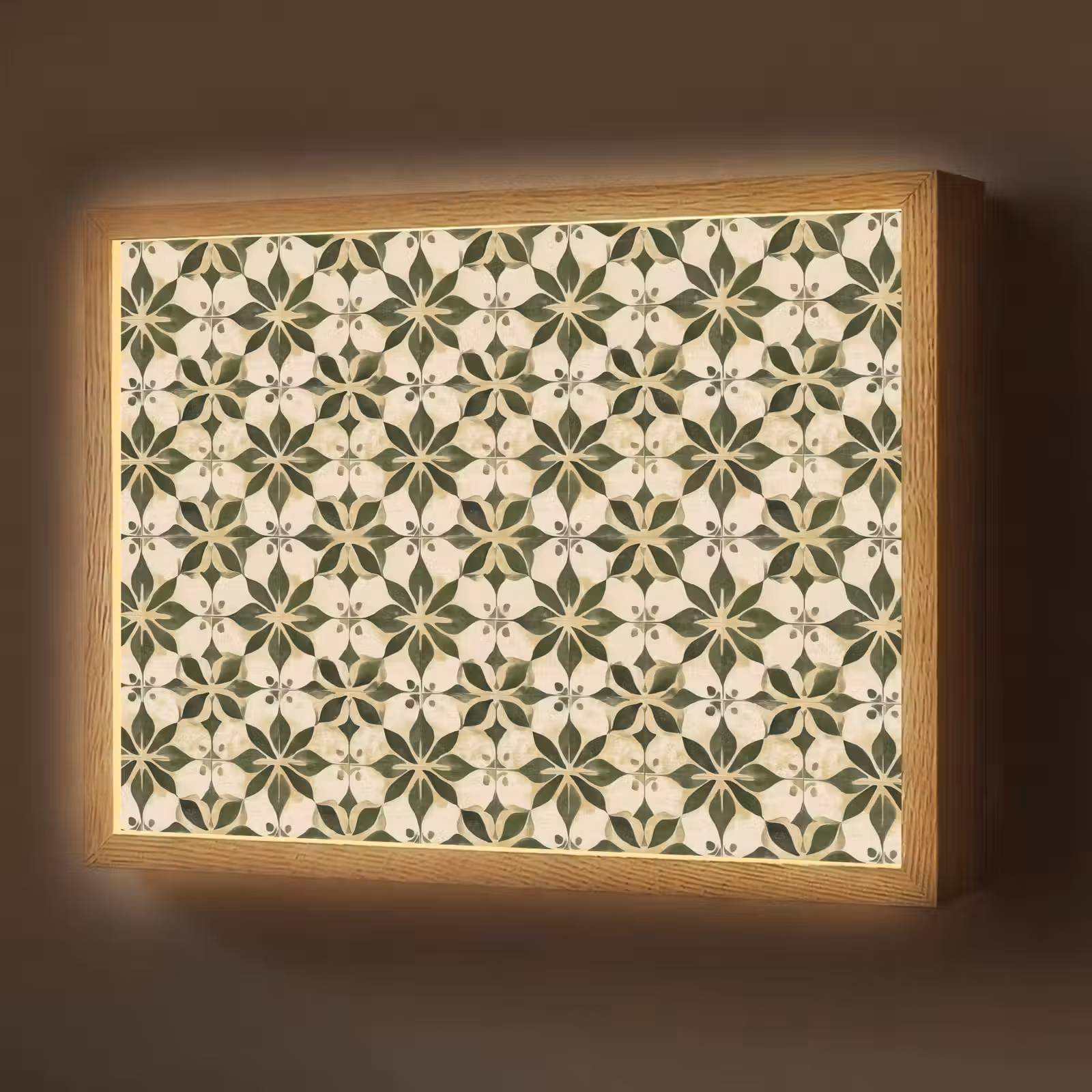Lightbox - Wandlamp - Tegel - Dessin - Groen — 1
