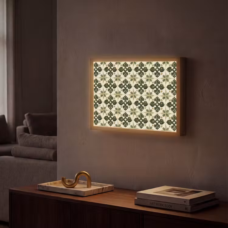 Lightbox - Wandlamp - Patroon - Tegel - Groen — 2