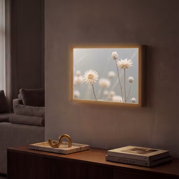Lightbox - Wandlamp - Strobloemen - Wit - Daglicht — 2