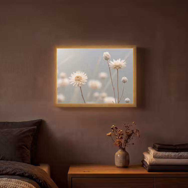 Lightbox - Wandlamp - Strobloemen - Wit - Daglicht — 3