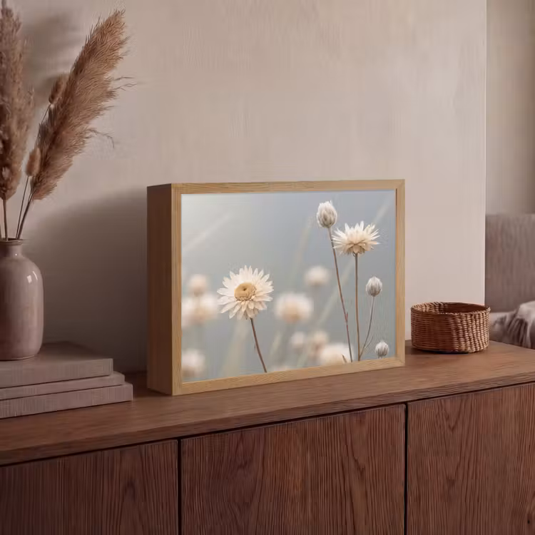 Lightbox - Wandlamp - Strobloemen - Wit - Daglicht — 4