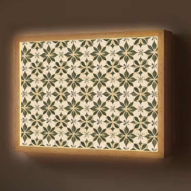 Lightbox - Wandlamp - Tegel - Dessin - Groen — 1