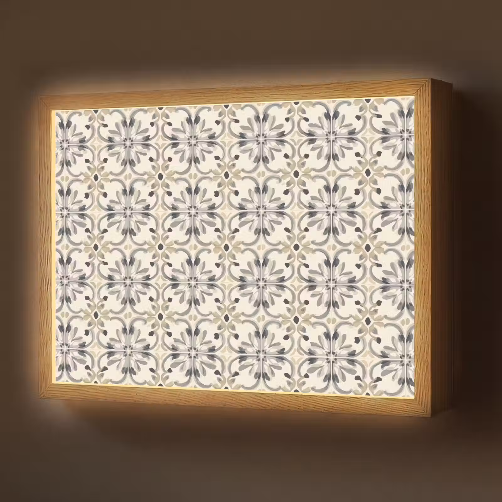 Lightbox - Wandlamp - Floraal - Patroon - Kleurrijk — 1