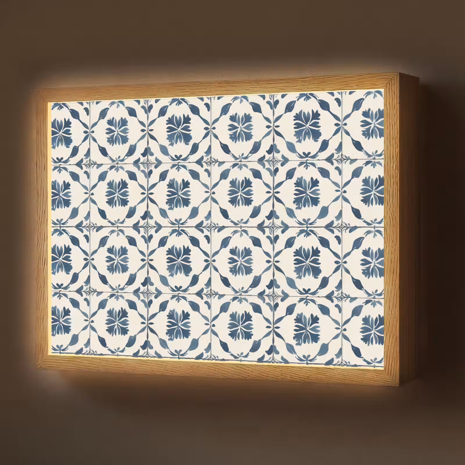 Lightbox - Wandlamp - Grafisch - Tegel - Blauw — 1