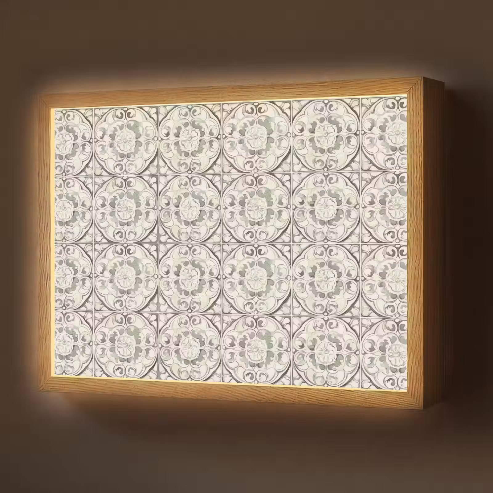 Lightbox - Wandlamp - Krulornament - Tegel - Groen — 1