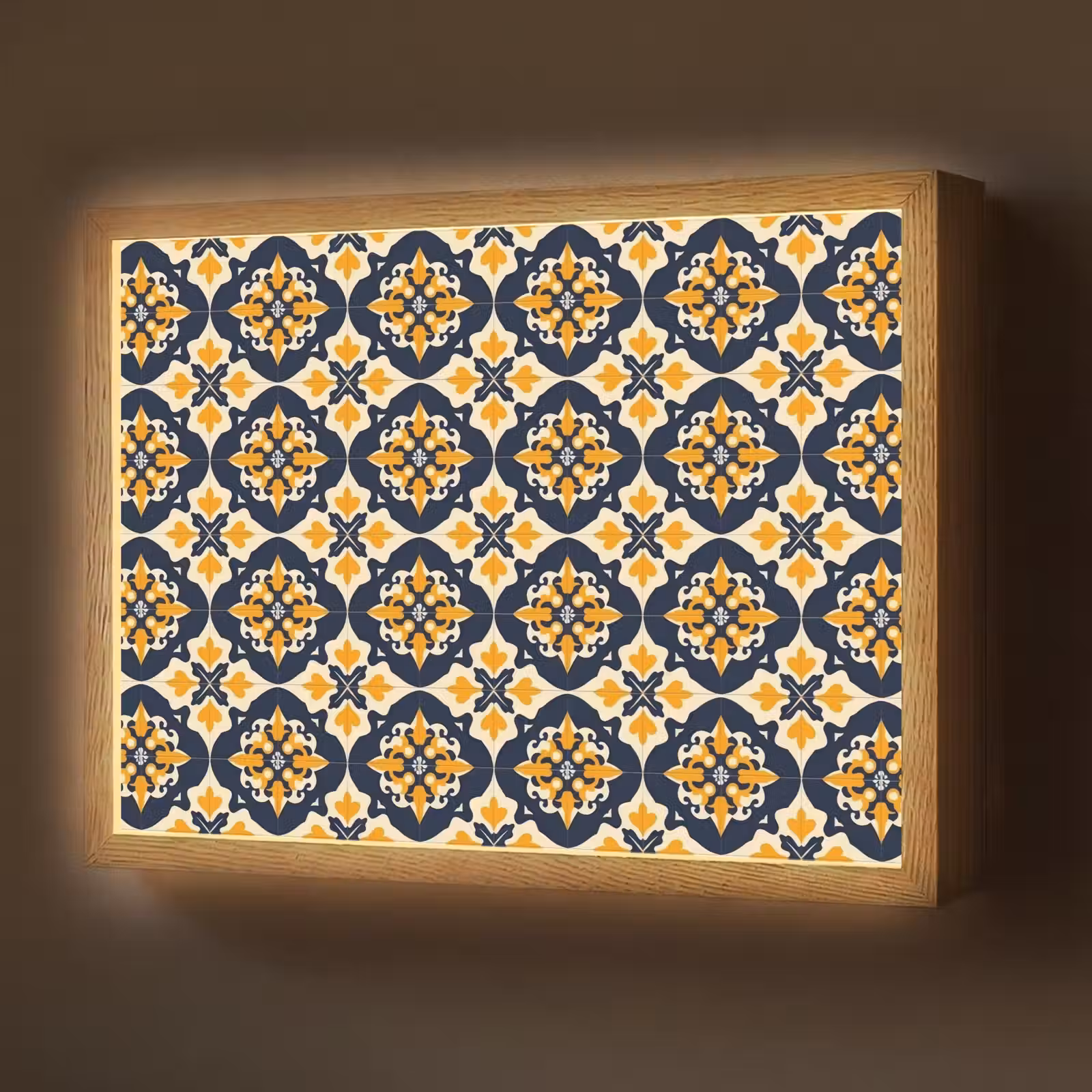 Lightbox - Wandlamp - Patroon - Siertegel - Kleurrijk — 1