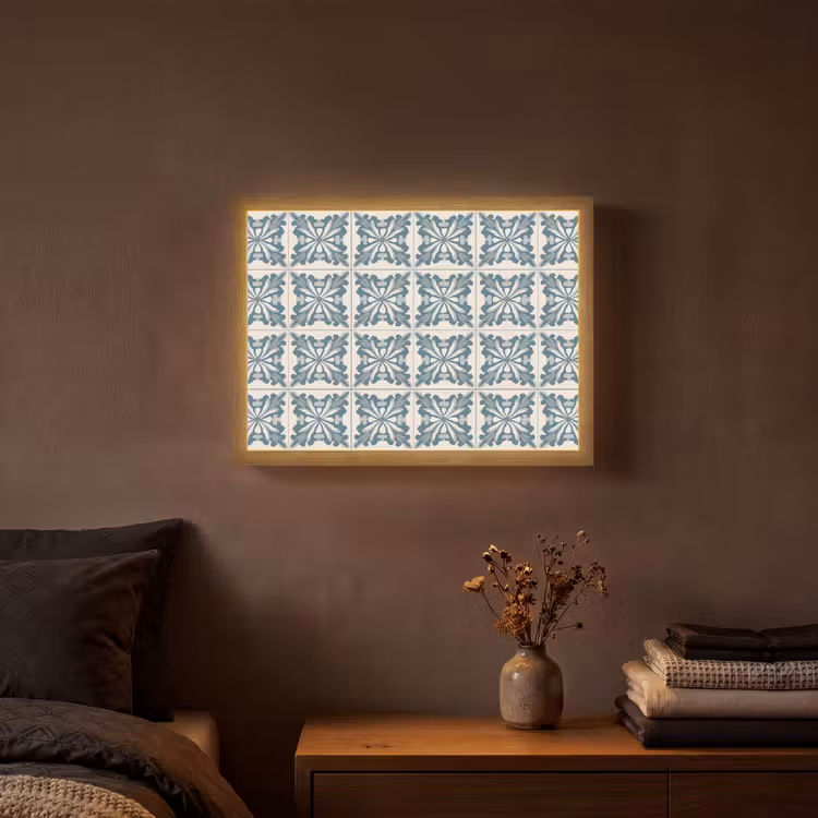 Lightbox - Wandlamp - Dessin - Tegel - Blauw — 3
