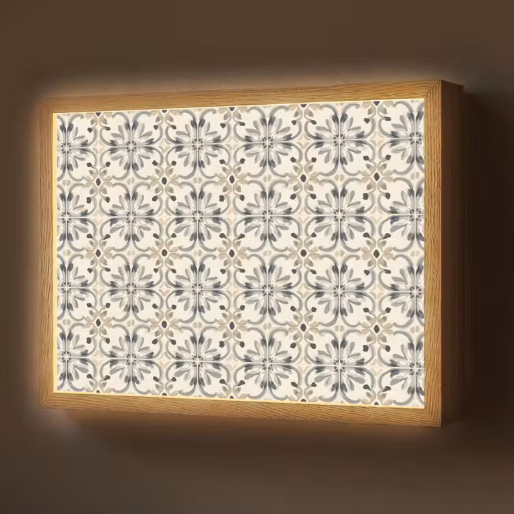 Lightbox - Wandlamp - Floraal - Patroon - Kleurrijk — 1