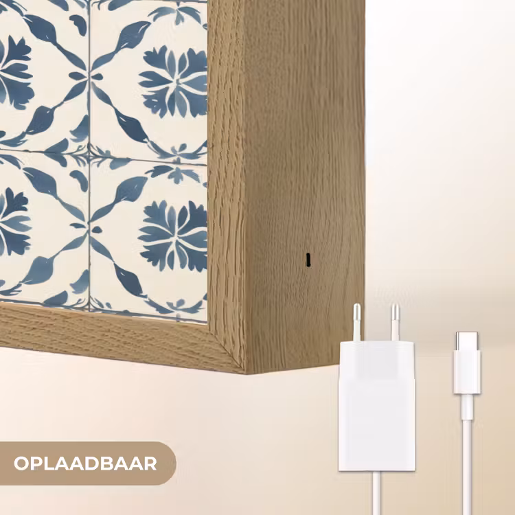 Lightbox - Wandlamp - Grafisch - Tegel - Blauw — 7