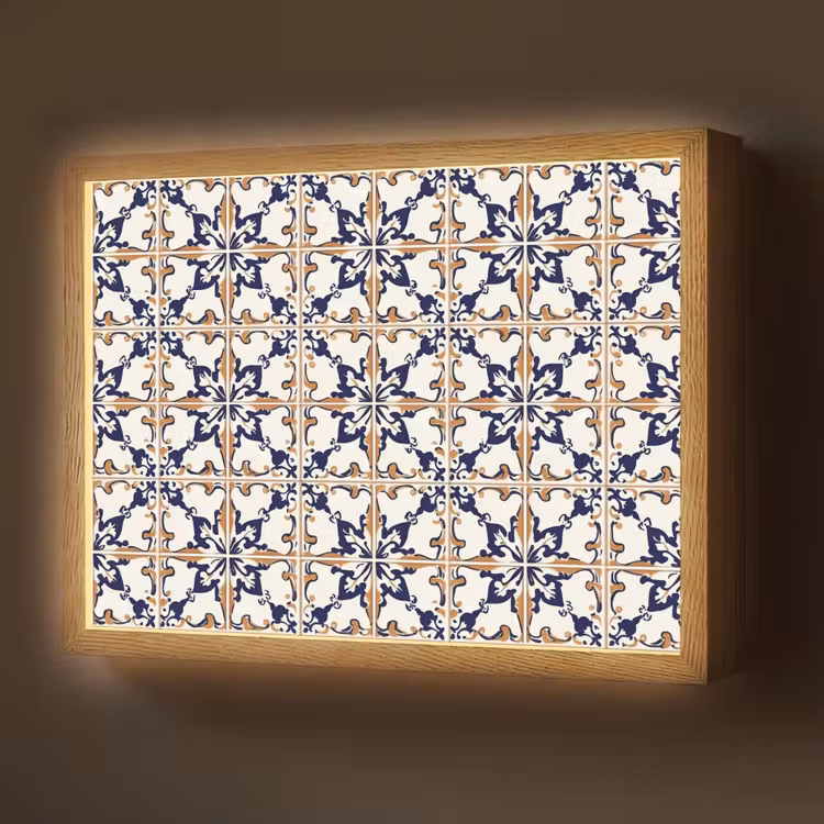 Lightbox - Wandlamp - Klassiek - Patroon - Kleurrijk — 1