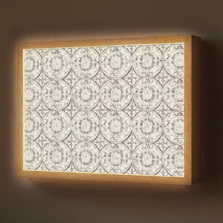 Lightbox - Wandlamp - Krulornament - Tegel - Groen — 1