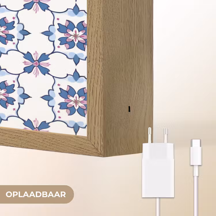 Lightbox - Wandlamp - Modern - Patroon - Blauw - Roze — 7